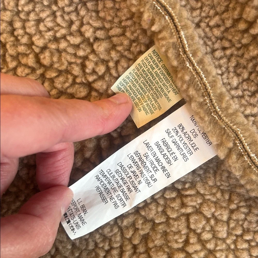 L.L. Bean women’s  Brown Shearling Coat - Picture 3 of 5